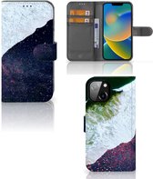 Flip Cover Geschikt voor iPhone 14 Telefoon Hoesje Sea in Space