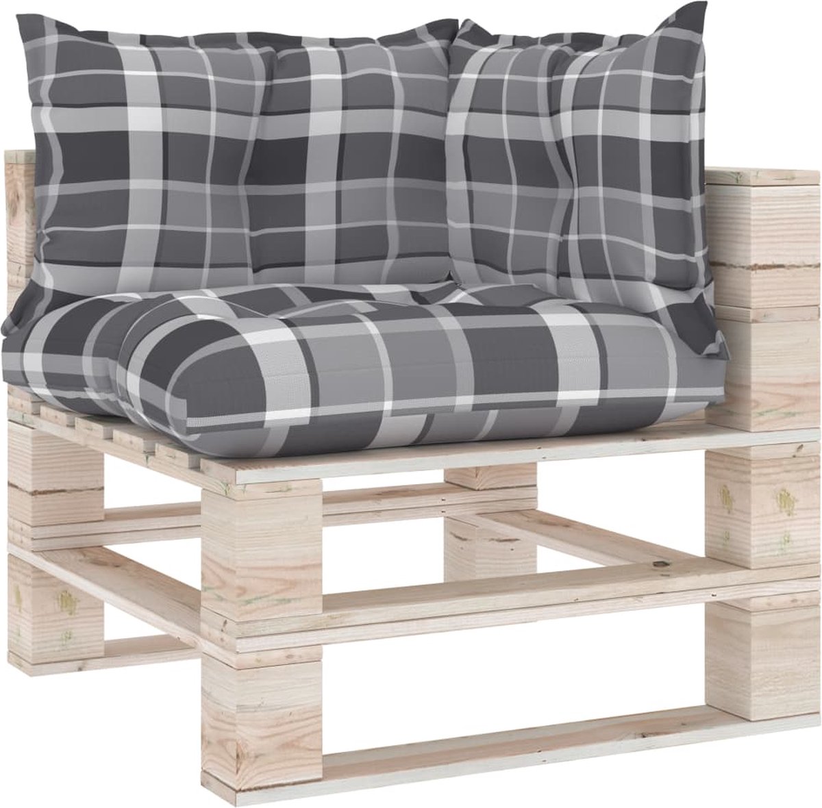 vidaXL Tuin Kussens - Bankkussens - Bankkussens 4 st 40x40 cm stof crèmekleurig