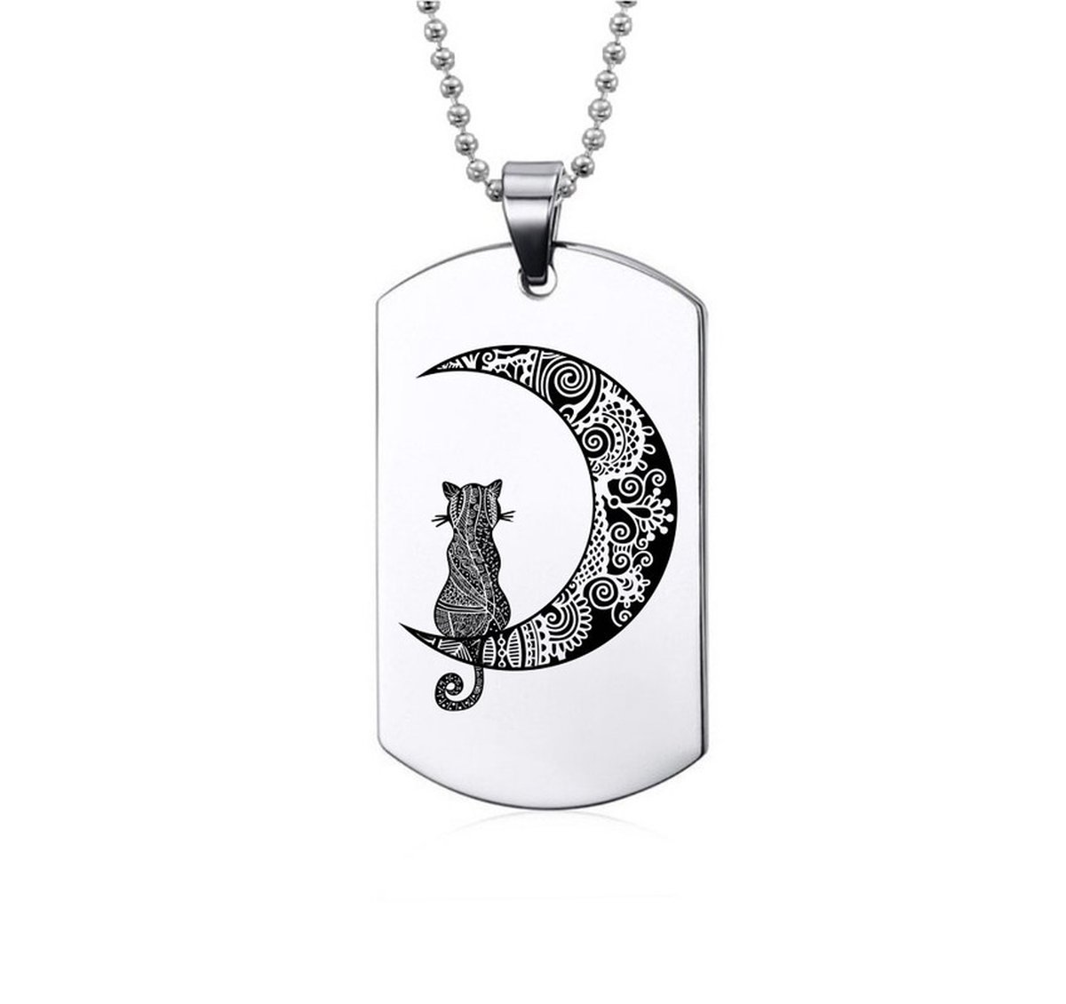 Ketting RVS - Kat Maan
