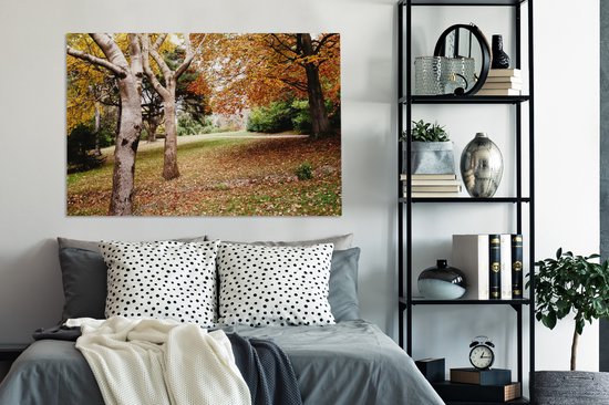 Tableau sur toile Automne - Arbres - Feuilles - nature - 140x90 cm - Décoration murale