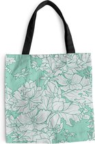 Sac Bandoulière - Sac De Plage - Motifs Shopper - Vintage - Fleurs - 45x45 cm - Sac Coton