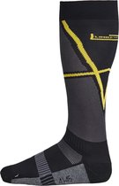 Lindstrands Cool Sock Black/Yellow - Maat 36 -