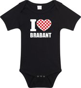 I love Brabant baby rompertje zwart jongens en meisjes - Kraamcadeau - Babykleding - Brabant provincie romper 80