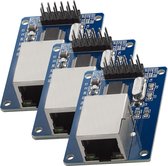 AZDelivery 3 x ENC28J60 Ethernet Shield LAN Netwerkmodule compatibel met Arduino Inclusief E-Book!