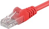 CAT5e UTP patchkabel / internetkabel 0,25 meter rood  - CCA - netwerkkabel