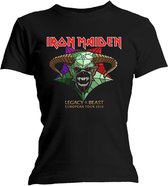 Iron Maiden Dames Tshirt -L- Legacy Of The Beast Tour Zwart