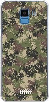Samsung Galaxy J6 (2018) Hoesje Transparant TPU Case - Digital Camouflage #ffffff