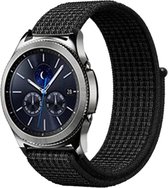 Shop4 - Bandje voor Samsung Galaxy Watch Active Bandje - Nylon Zwart