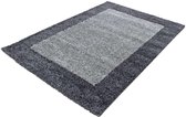 Hoogpolig vloerkleed Life - grijs 2-kleurig - 80x250 cm