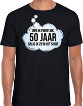 Ben ik eindelijk 50 jaar / Abraham verjaardag cadeau t-shirt / shirt - zwart - voor heren - 50ste verjaardag kado shirt / outfit / 50 jaar 2XL