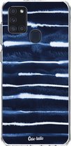 Casetastic Samsung Galaxy A21s (2020) Hoesje - Softcover Hoesje met Design - Electrical Navy Print