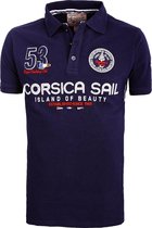 Geographical Norway Polo Shirt Blauw Corsica Sail Kibutz - S