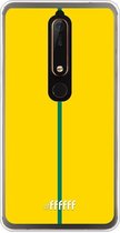 Nokia 6 (2018) Hoesje Transparant TPU Case - FSC Groen & Geel #ffffff