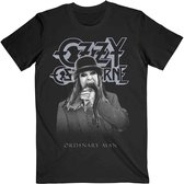 Ozzy Osbourne Heren Tshirt -L- Ordinary Man Snake Ryograph Zwart
