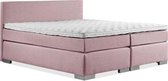 Beddenleeuw Boxspring Bed Sara - 140x210 - Incl. Hoofdbord + Matras - Oud Roze