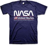 NASA Heren Tshirt -2XL- United States Blauw