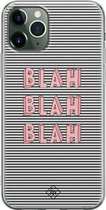 iPhone 11 Pro hoesje siliconen - Blah blah blah | Apple iPhone 11 Pro case | TPU backcover transparant