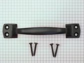 Vaste handgreep IJzer Zwart 134 mm x 25 mm - Lade Handvat - Handgreep 134 mm (Keukenbeslag) - Massieve IJzeren Handgreep