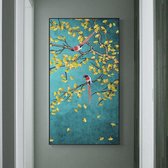 Canvas Experts doek met Gekleurde takken / bomen maat 50x90CM *ALLEEN DOEK MET WITTE RANDEN* Wanddecoratie | Poster | Wall art | canvas doek |