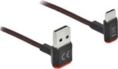 DeLOCK 85275, 0,5 m, USB A, USB C, USB 2.0, Noir