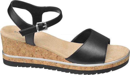 Graceland Dames Zwarte sandalette - Maat 39 | bol.com