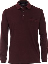 Casa Moda - Polo LS Bordeaux Rood - Regular-fit - Heren Poloshirt Maat 6XL
