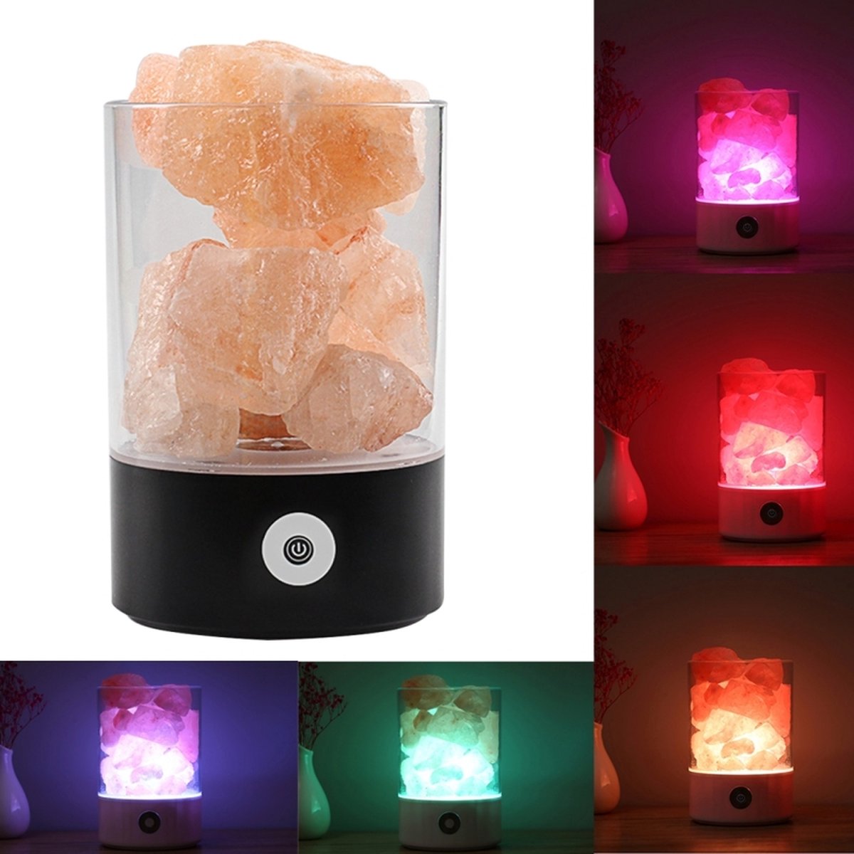 Himalaya Zout Lamp & Houten Voetstuk - 3-5kg - Nederland Himalaya Zout Lamp & Houten Voetstuk - 3-5kg - Nederland