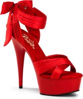 Pleaser - DELIGHT-668 Plateau hakken - US 10 - 40 Shoes - Rood