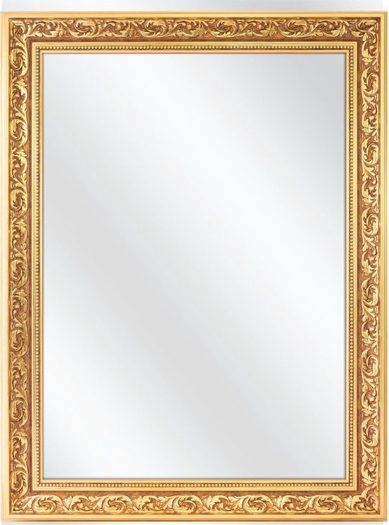 Egomania Begrijpen teleurstellen Spiegel met Lijst - Goud - 32 x 32 cm - Sierlijk - Ornament | bol.com