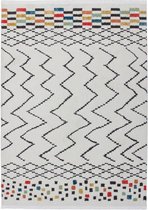 Multicolor Zwart-Wit vloerkleed - 160x230 cm  -  A-symmetrisch patroon Geruit - Modern Modern
