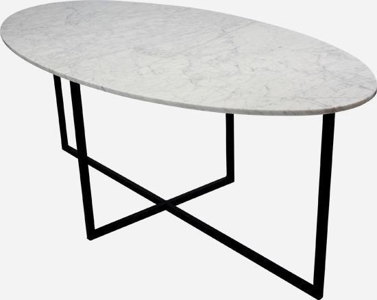 Eettafel Ovaal – Carrara (Kruis Onderstel) - x 90 cm - Glanzend | bol.com