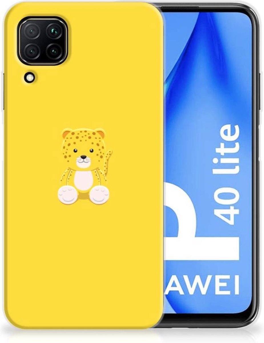 Huawei P40 Lite Telefoonhoesje met Naam Baby Leopard