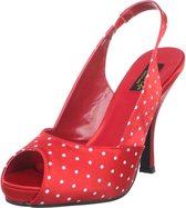 Rode pumps Boudine met polkadots 38