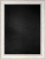 Zwart Krijtbord met Polystyrene Lijst - Bruin / Wit - 51 x 71 cm - Lijstbreedte: 55 mm - Diep