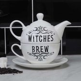 Alchemy - Witches Brew Hex Theepot - Tea for One set - Wit/Zwart