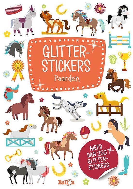 Glitterstickers paarden - cover