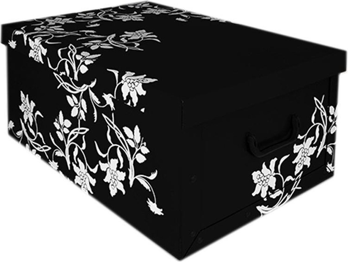 5x Opbergboxen/Opbergdozen zwart 52 x 38 cm - Opslagdozen - Action products - warenhuis