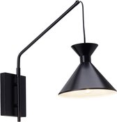 BRILLIANT lamp Mika wandlamp zwart mat | 1x D45, E14, 40W, geschikt voor vallampen (niet inbegrepen) | Schaal A ++ tot E | Arm draait
