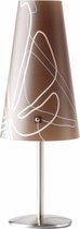 BRILLIANT lamp Isi tafellamp donkerbruin | 1x C35, E14, 40W, geschikt voor kaarslampen (niet inbegrepen) | Schaal A ++ tot E | Met snoerschakelaar