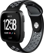 Fitbit Versa 2 bandje - Fitbit Versa Lite bandje - iMoshion Siliconen Sport Smartwatch bandje - Zwart