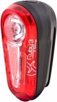 Simson Achterlicht Ruby-3 Led Batterij Rood/zwart