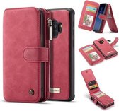 CaseMe - Samsung Galaxy S9 hoesje - Wallet Book Case met Ritssluiting - Rood