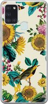 Samsung A21s hoesje siliconen - Zonnebloemen / Bloemen | Samsung Galaxy A21s case | multi | TPU backcover transparant