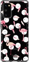 HappyCase Samsung Galaxy S20 Hoesje Flexibel TPU Flamingo Print