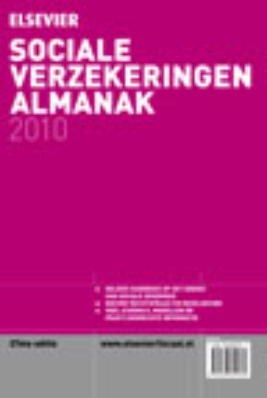 Cover van het boek 'Elsevier Sociale Verzekeringen Almanak / 2010 / druk 1'