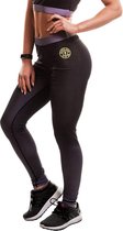 Gold's Gym Ladies Sublimated Gym Leggings - Black - XS