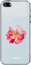 iPhone SE (2016) Hoesje Transparant TPU Case - Rouge Floweret #ffffff