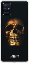 Samsung Galaxy A51 Hoesje Transparant TPU Case - Gold Skull #ffffff