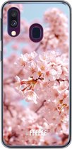 Samsung Galaxy A40 Hoesje Transparant TPU Case - Cherry Blossom #ffffff