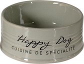 Duvo+ Eetkom stone happy dog Grijs Ø10,5 - 300ml